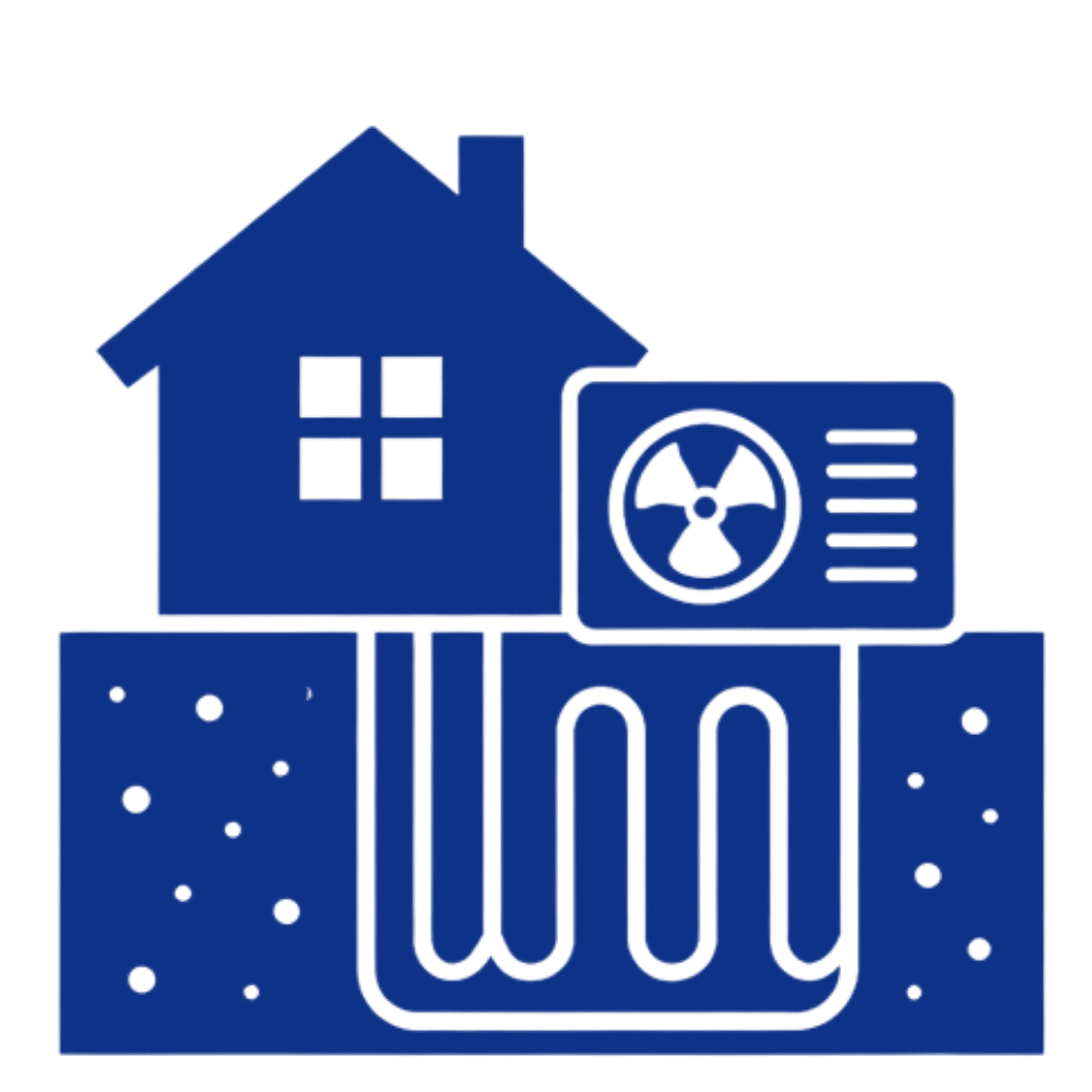 Geothermal heating icon